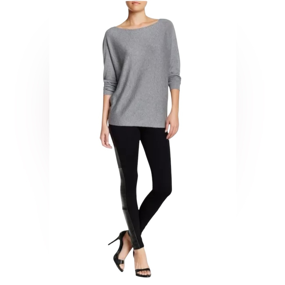 Alice + Olivia leather Ponte black leggings 0 New without tags